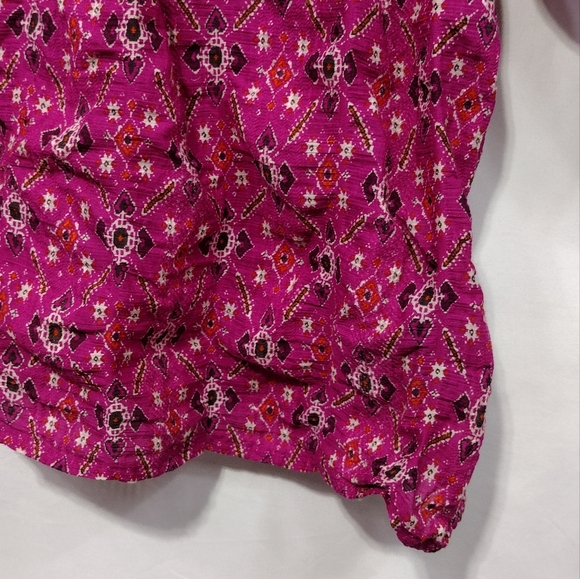 By Anthropologie Off-The-Shoulder Floral Blouse Women's S Purple Artsy Boho - Picture 6 of 11
